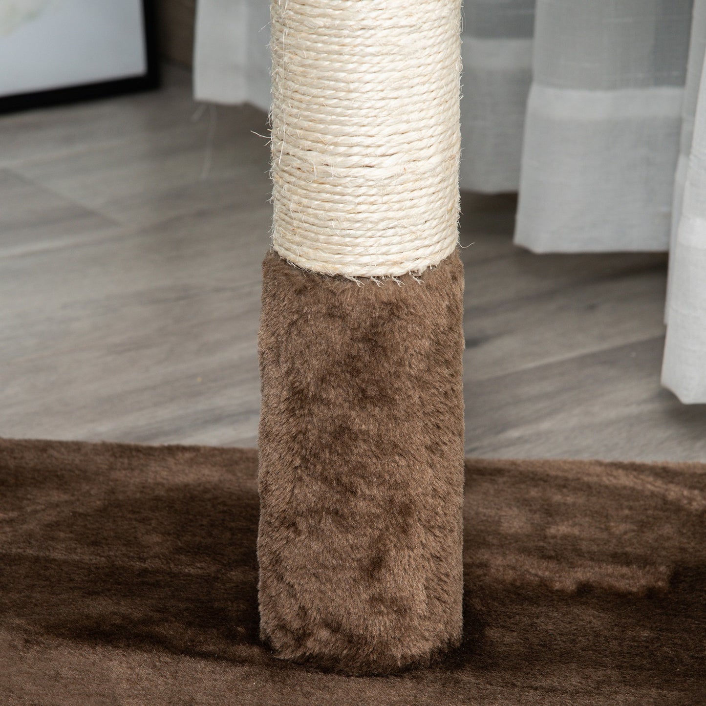 Pawhut Small Cat Tree for Indoor Cats W/ Sisal Scratching Post Bed Cushion Toy