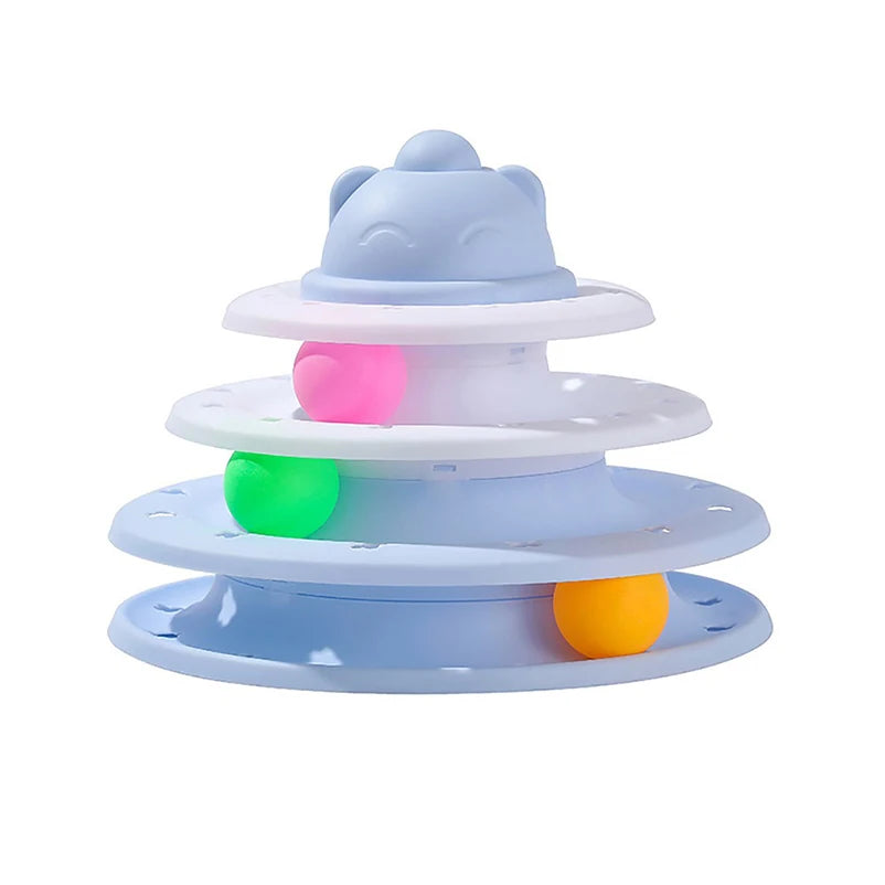 Pet cat toy Three-layer ball cat Turntable