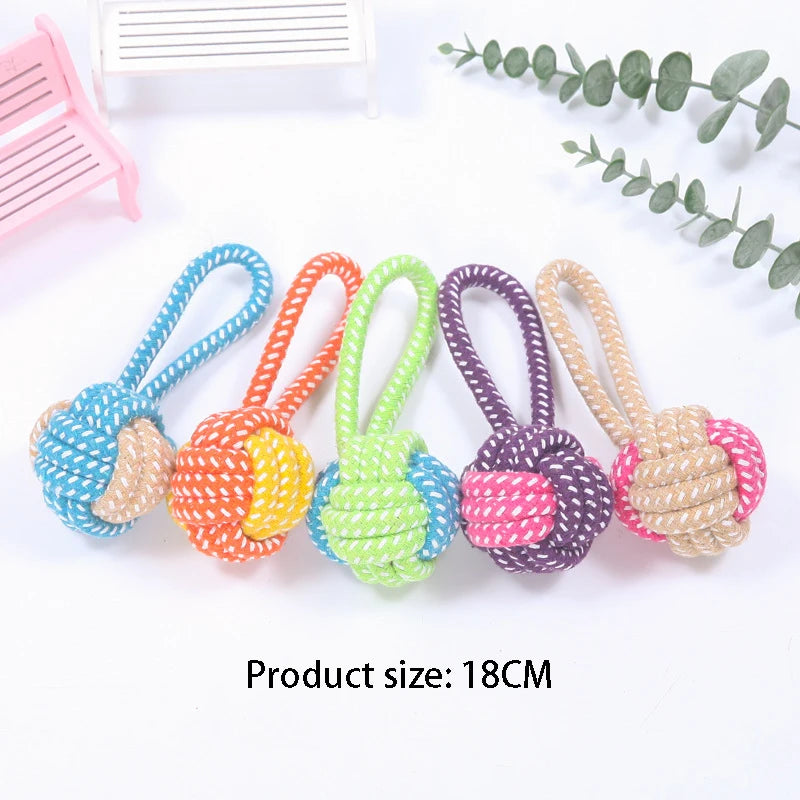 Mini Rope Ball Toy - Chew, Clean & Tug for All Dogs