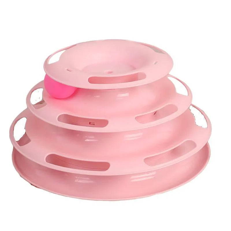 Pet cat toy Three-layer ball cat Turntable