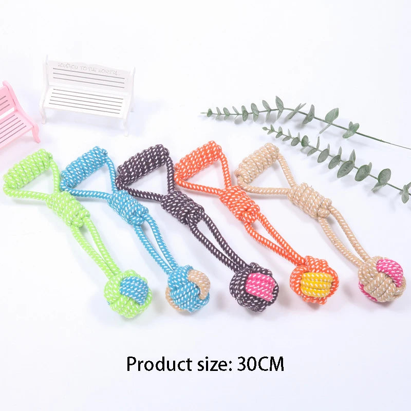 Mini Rope Ball Toy - Chew, Clean & Tug for All Dogs