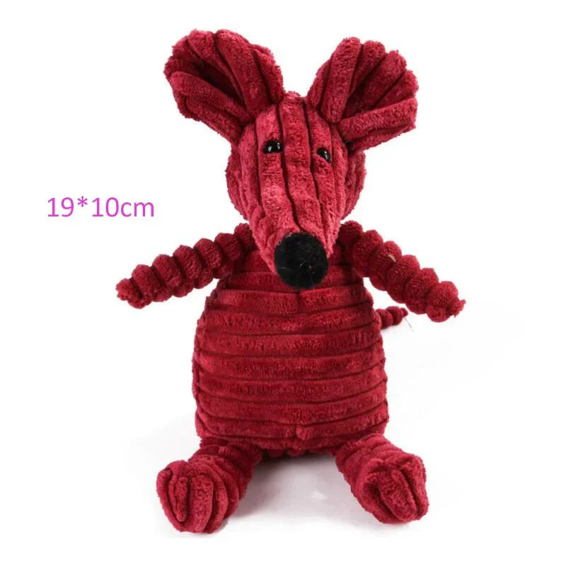 Animal Plush Dog Toy - Soft, Squeaky & Bite-Resistant