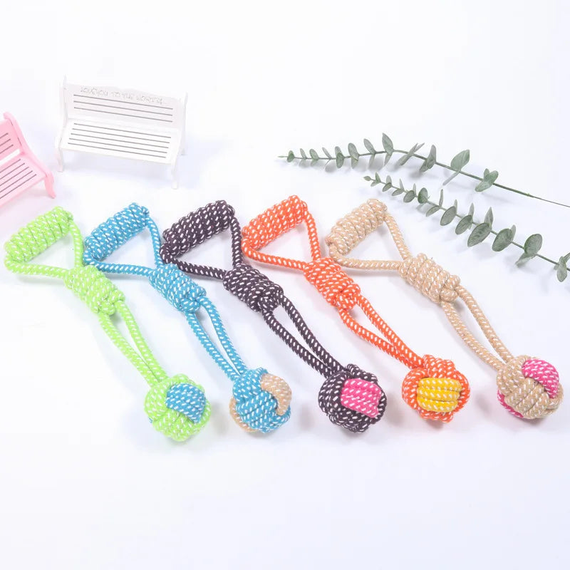 Mini Rope Ball Toy - Chew, Clean & Tug for All Dogs