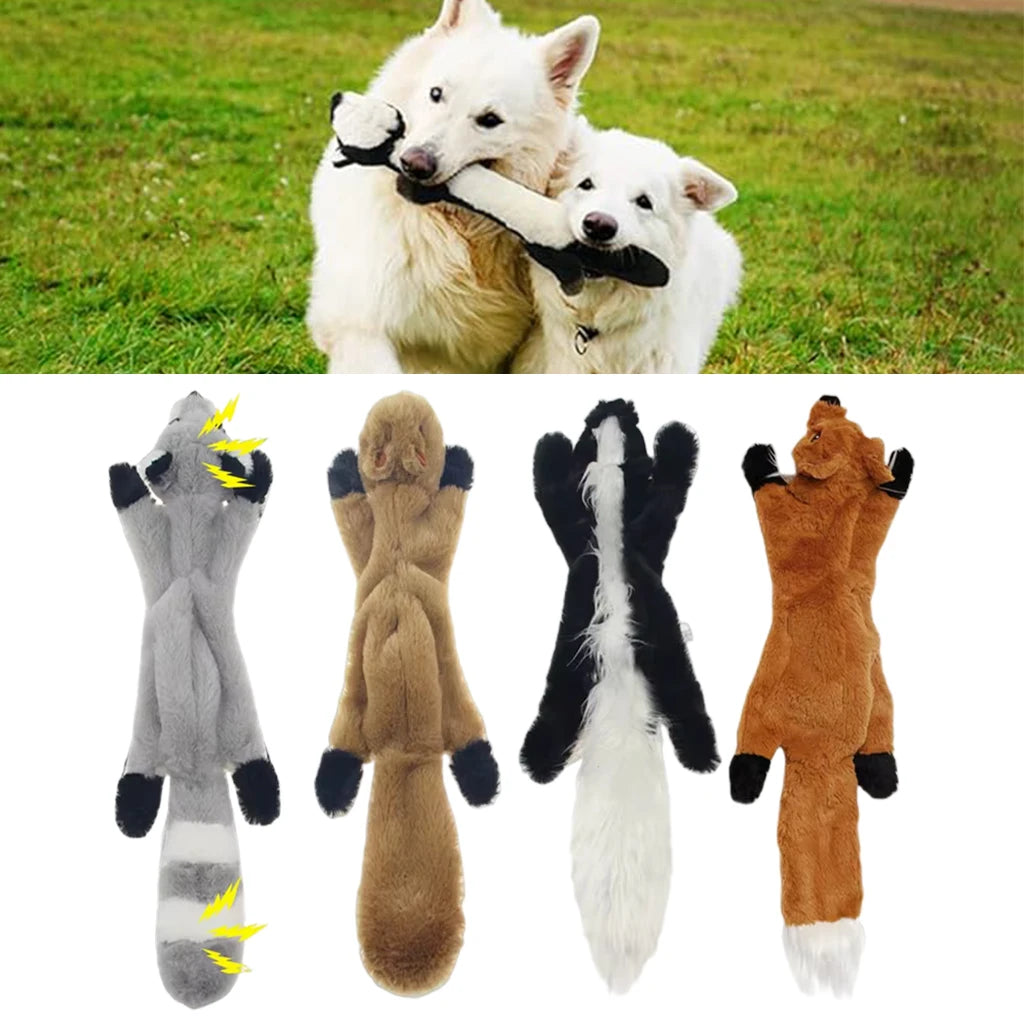 Squeaky Crinkle Dog Toys - Soft, Durable & Mess-Free