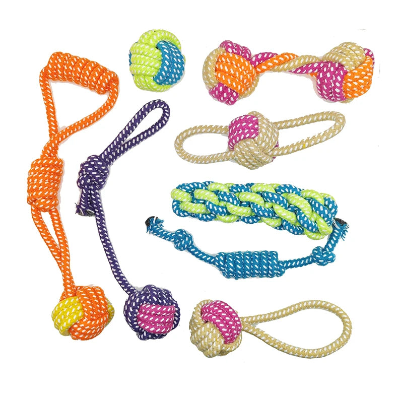 Mini Rope Ball Toy - Chew, Clean & Tug for All Dogs