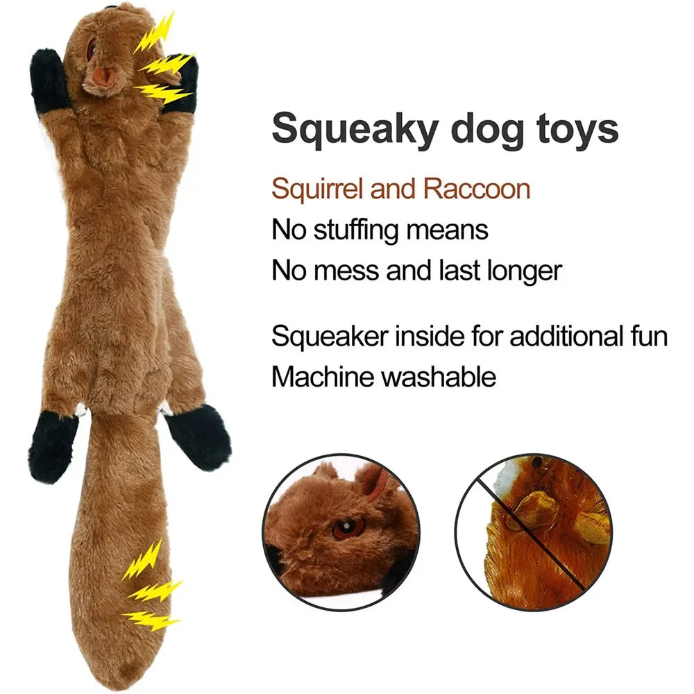 Squeaky Crinkle Dog Toys - Soft, Durable & Mess-Free