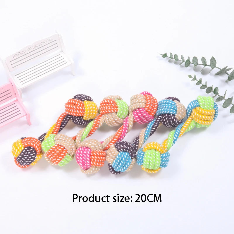 Mini Rope Ball Toy - Chew, Clean & Tug for All Dogs