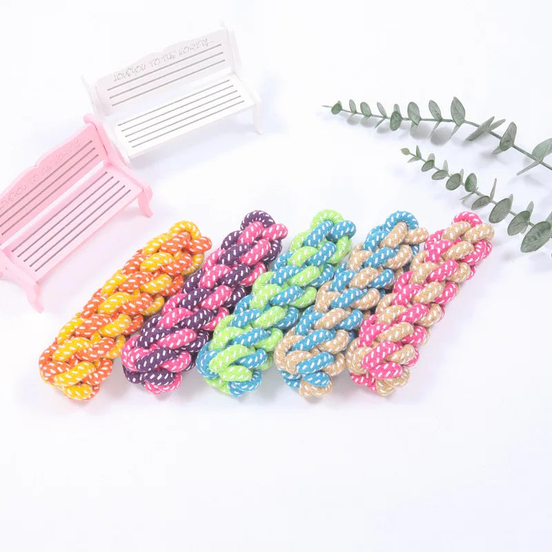 Mini Rope Ball Toy - Chew, Clean & Tug for All Dogs