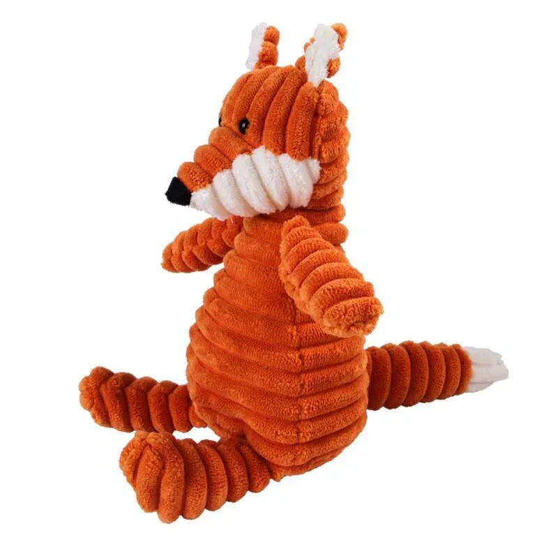 Animal Plush Dog Toy - Soft, Squeaky & Bite-Resistant