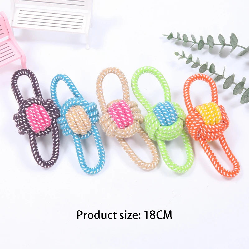 Mini Rope Ball Toy - Chew, Clean & Tug for All Dogs