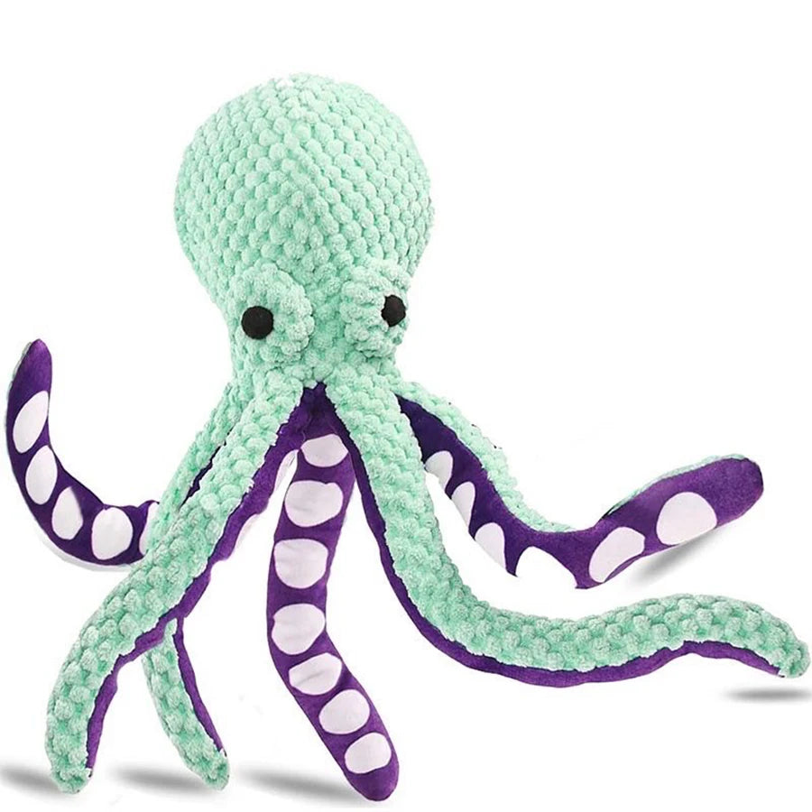 Plush Octopus Dog Toy-Soft, Squeaky & durable