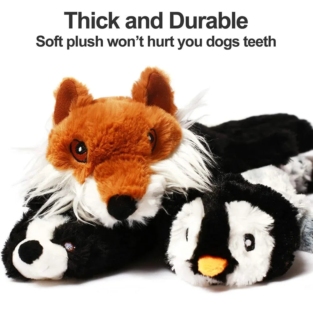 Squeaky Crinkle Dog Toys - Soft, Durable & Mess-Free