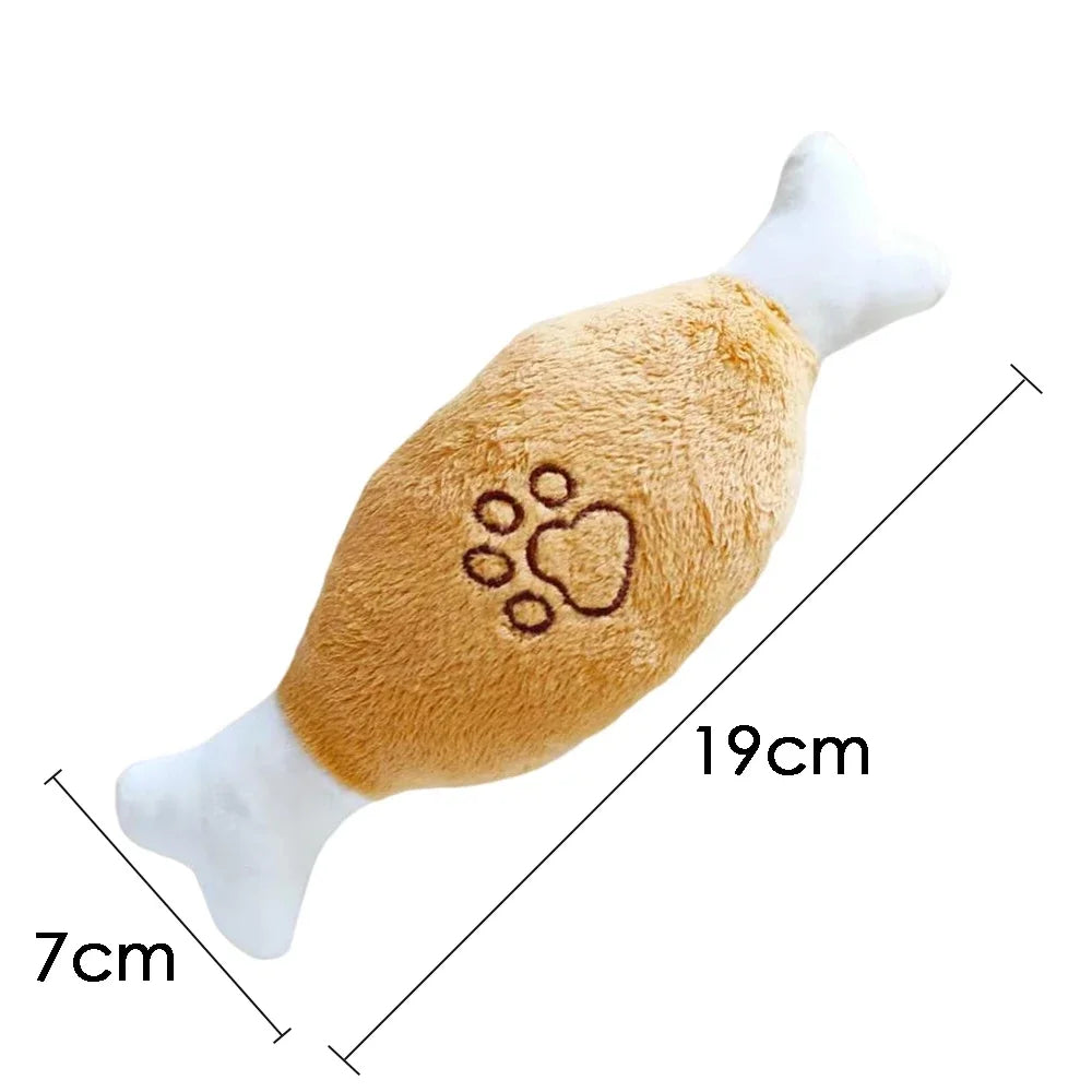 Animal Plush Dog Toy - Soft, Squeaky & Bite-Resistant