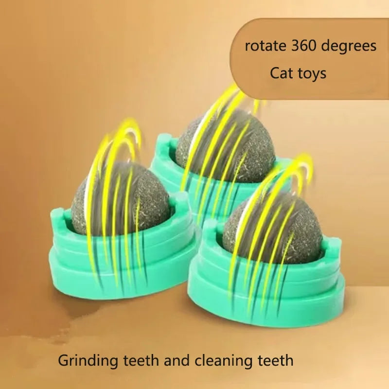 Catnip Cat Wall Stick-on Ball Toy Scratchers