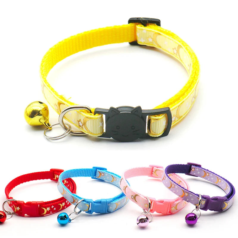 Reflective Safety Buckle and Bell Adjustable Cats And Small Dogs Collars