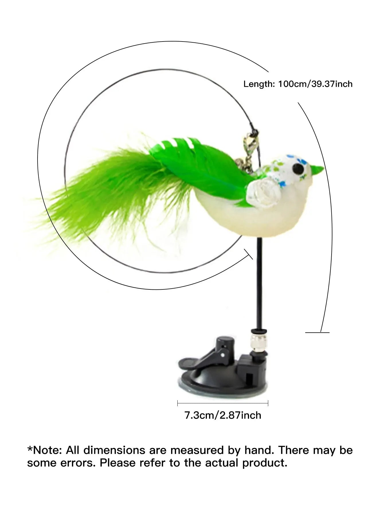 Interactive Toy Simulate Bird Interactive Sucker Feather Bell Funny Cat Toys