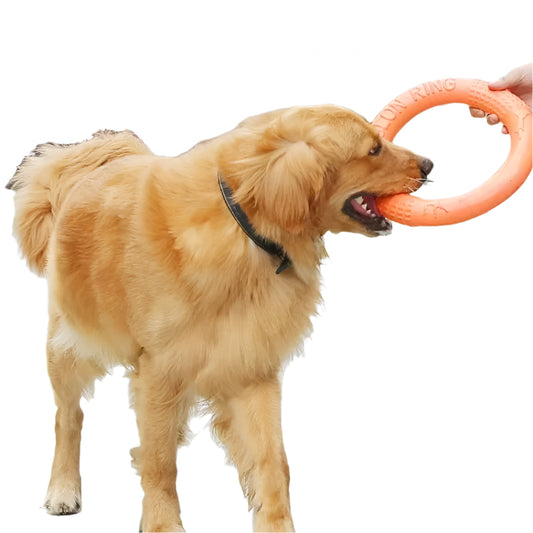 Dog Toys Pet Flying Disk Training Ring Puller Anti-Bite Floating Interactive Supplies Dog Toys Aggressive Chewing