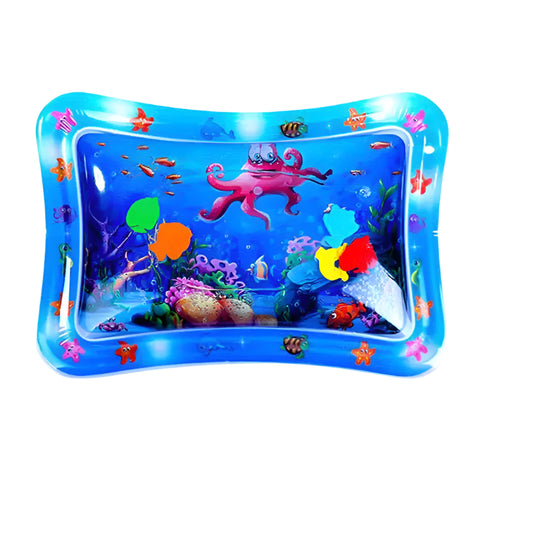 Water Sensor Play Mat Cat Pat Water Mat Thickened Interactive Cat Toys with Marine Design for Small Animals Cool Comfortable
