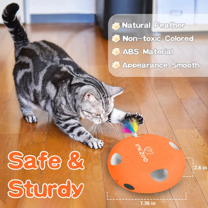 INKZOO Cat Toys, Interactive Cat Toys for Indoor Cats, Smart Interactive Kitten Toy, Automatic 7 Holes Mice Whack-A-Mole