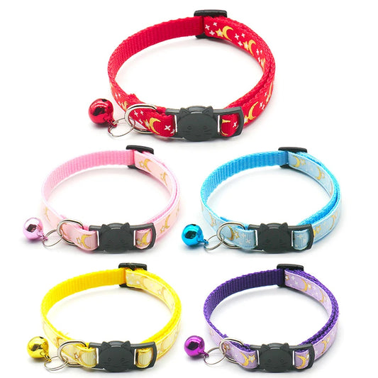 Reflective Safety Buckle and Bell Adjustable Cats And Small Dogs Collars