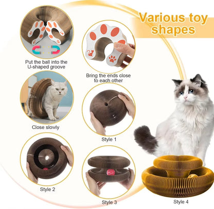Magic Cat Scratch Organ Board Cat Toy with Ball