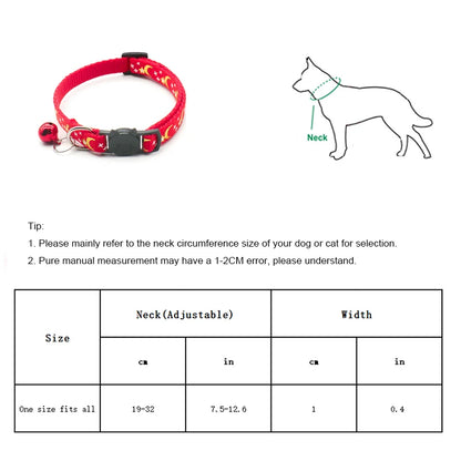 Reflective Safety Buckle and Bell Adjustable Cats And Small Dogs Collars