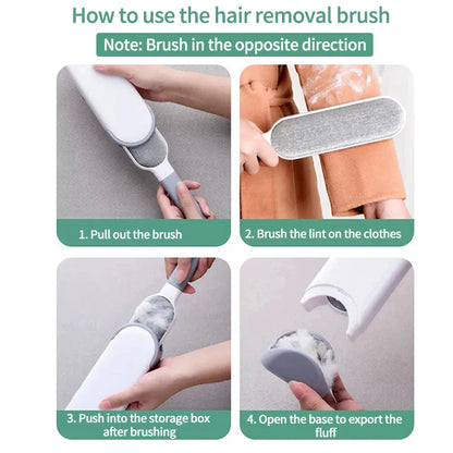Clothes Lint Remover Reusable Pet Cat Hair Fur Roller Brush Reusable Static Dusting Cleaning Brushes Manual Cleaner Tool