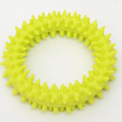 Spiky Chew Ring Toy for Dogs - Soft, Durable & Teeth-Cleaning