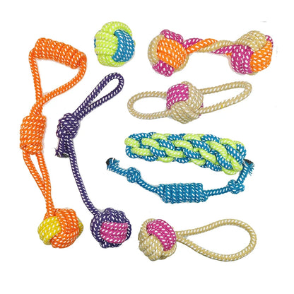 Mini Rope Ball Toy - Chew, Clean & Tug for All Dogs