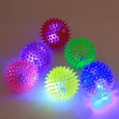 Glowing Squeaky Ball - Fun Bounce & Teeth Cleaner
