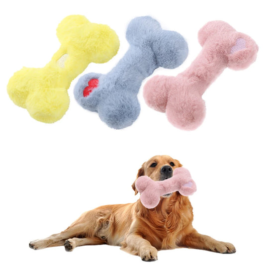 Squeaky Bone Dog Toy - Durable Chew For Dogs