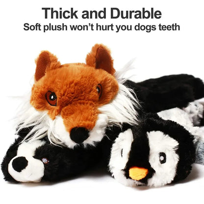 Squeaky Crinkle Dog Toys - Soft,  Durable & Mess-Free