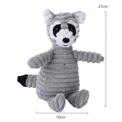 Animal Plush Dog Toy - Soft, Squeaky & Bite-Resistant